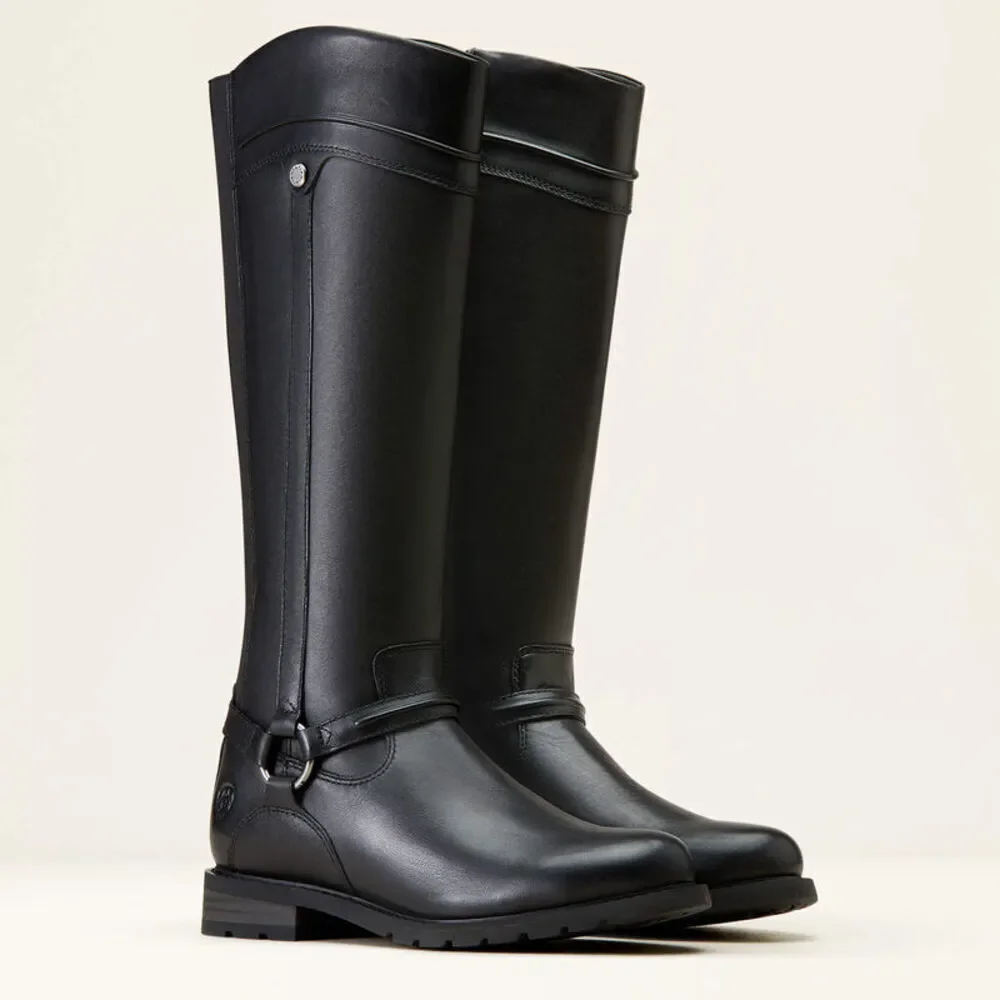 NEW Ariat Women's 5.5 Scarlet H2O Riding Boots Tall Black Leather Waterproof